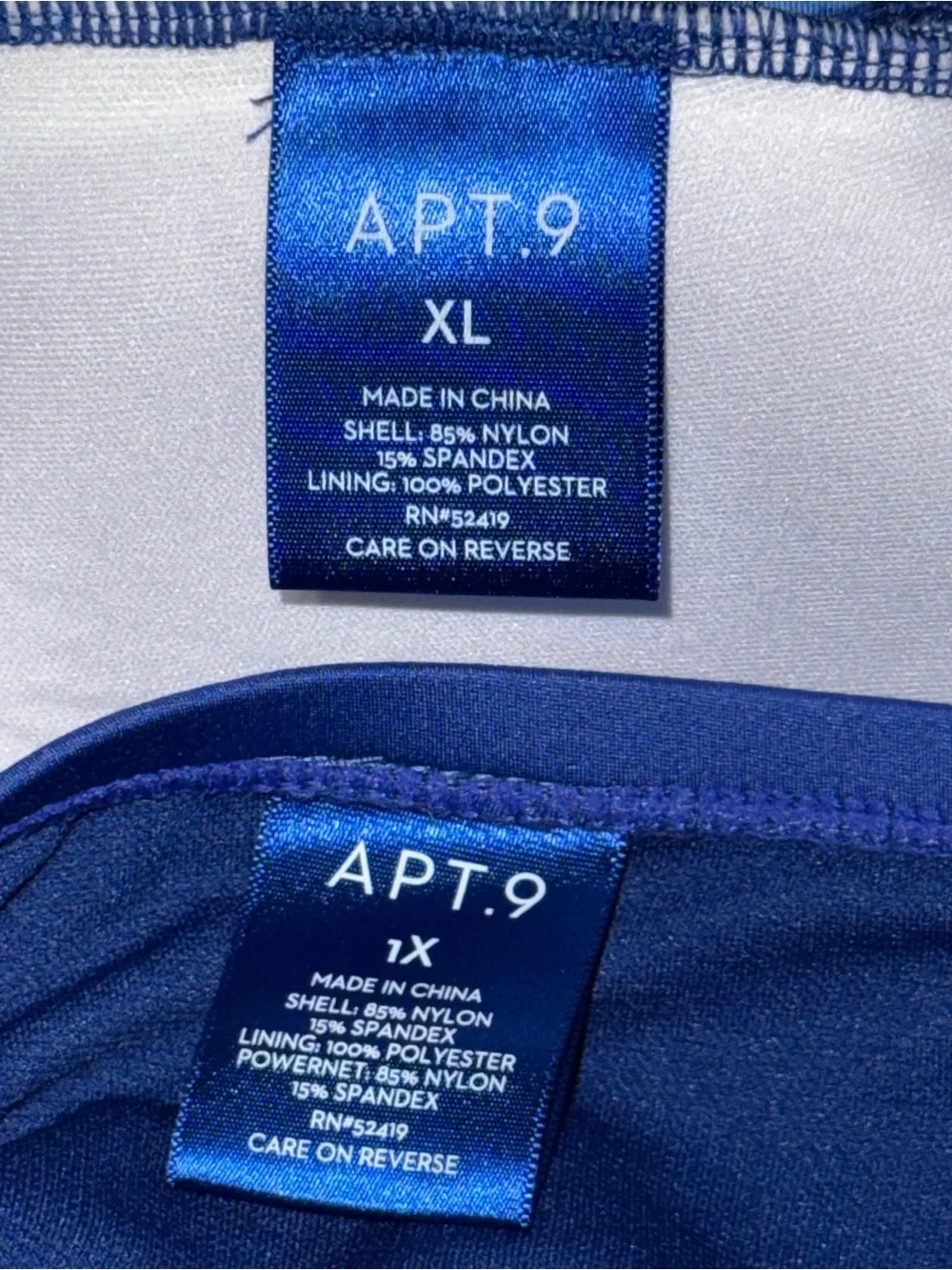 Apt. 9 Women’s XL/1X Blue 2-Piece Strappy Racerback Tankini Set